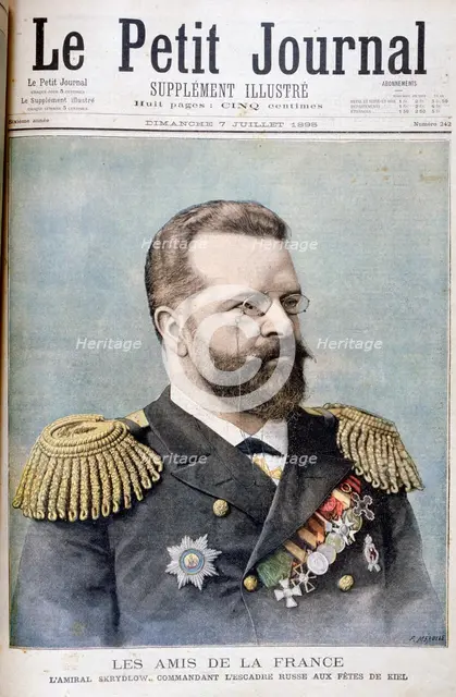 Admiral Nikolai Skrydlov, Russian naval officer, 1895. Creator: F Meaulle.