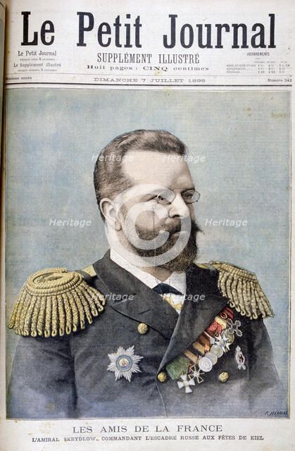 Admiral Nikolai Skrydlov, Russian naval officer, 1895. Creator: F Meaulle.