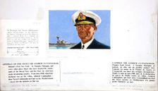 Admiral of the Fleet Sir Andrew Cunningham, Britain's First Sea Lord, 1943. Creators: Central Office of Information, Unknown