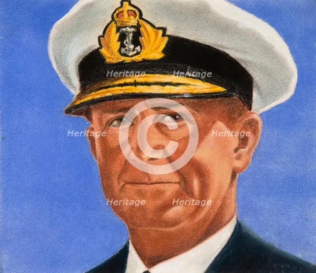 Admiral of the Fleet Sir Andrew Cunningham, c1943. Creators: William Timym, Central Office of Information.