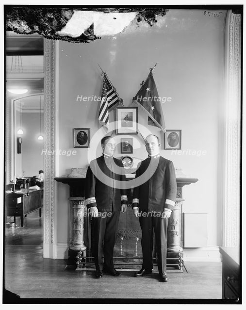 Admiral Samuel McGowan & C.J. Peoples, between 1910 and 1920.  Creator: Harris & Ewing.