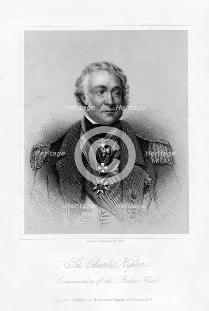 Admiral Sir Charles Napier, Commander of the Baltic Fleet, 1854.Artist: Gibbs