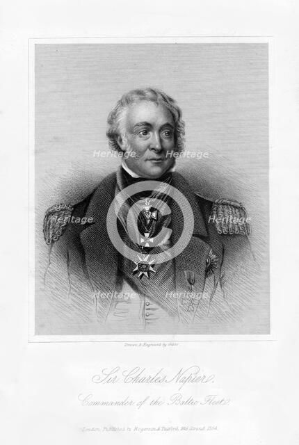 Admiral Sir Charles Napier, Commander of the Baltic Fleet, 1854.Artist: Gibbs