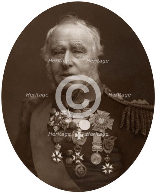 Admiral Sir Sydney Colpoys Dacres, Governor of Greenwich Hospital, 1883.Artist: Lock & Whitfield