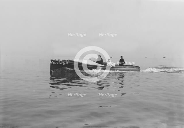 Admiralty motor launch under way, 1914. Creator: Kirk & Sons of Cowes.