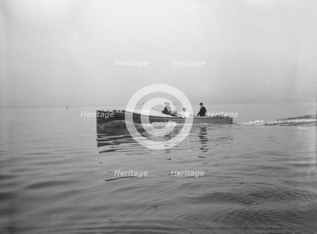 Admiralty motor launch under way, 1914. Creator: Kirk & Sons of Cowes.