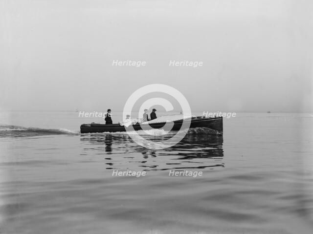 Admiralty motor launch under way, 1914. Creator: Kirk & Sons of Cowes.
