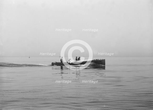 Admiralty motor launch under way, 1914. Creator: Kirk & Sons of Cowes.