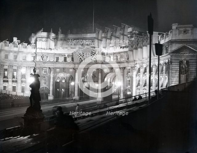 Admiralty Arch decorated for the coronation of Elizabeth II, London, June 1953.  Creator: Arthur Charles Kirby Ware.