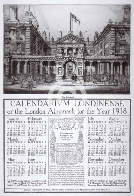 Admiralty, Westminster, London, 1917. Artist: William Monk