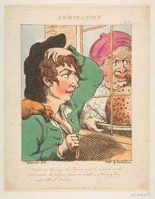 Admiration (Le Brun Travested, or Caricatures of the Passions), January 20, 1800. Creator: Thomas Rowlandson