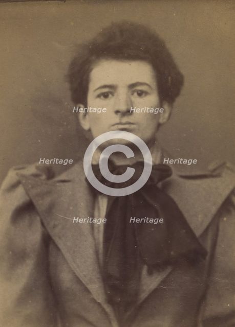 Adnet. Jeanne, Marie. Alphonsine (femme Quesnel). 22 ans, née à Argentan. Couturière. Anar..., 1894. Creator: Alphonse Bertillon.