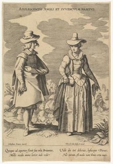 Adolescentis Angli et Iuvenculae Habitus, from Fashions of Different Nations.n.d. Creator: Pieter de Jode I