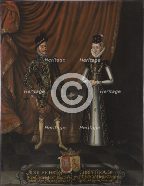 Adolf, 1526-1586, Duke of Holstein, Kristina, 1543-1604, c16th century. Creator: Anon.