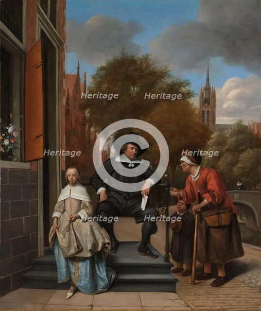 Adolf and Catharina Croeser, Known as ‘The Burgomaster of Delft and his Daughter’, 1655. Creator: Jan Steen.