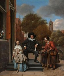 Adolf and Catharina Croeser, Known as The Burgomaster of Delft and his Daughter 1655. Creator: Jan Steen