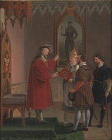 Adolf, Duke of Schleswig-Holstein, Declines the Offer to Accede to the Danish Throne..., 1825-1826. Creator: Martinus Rorbye