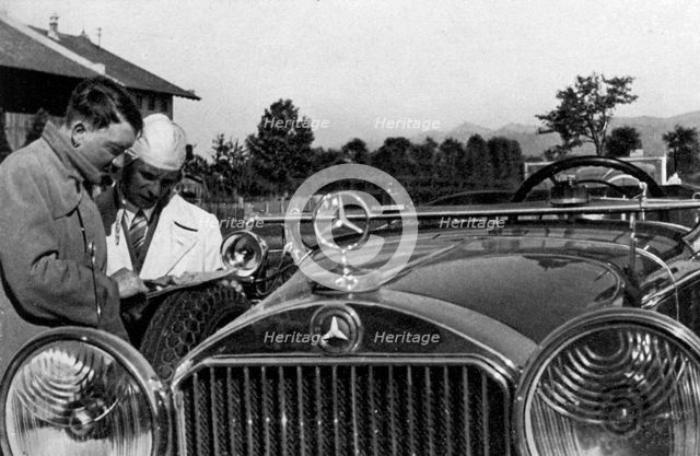 Adolf Hitler on a road trip around Germany, 1936. Artist: Unknown
