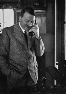 Adolf Hitler on the telephone, January 1935