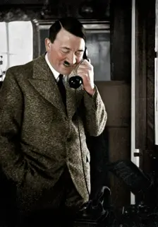 Adolf Hitler on the telephone, January 1935