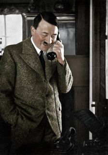 Adolf Hitler on the telephone, January 1935