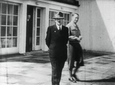 Adolf Hitler on the terrace of the Berghof, Berchtesgaden, Bavaria, Germany, c1936-1945