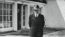 Adolf Hitler on the terrace of the Berghof, Berchtesgaden, Bavaria, Germany, c1936-1945