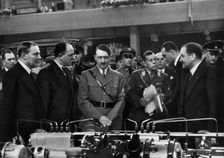 Adolf Hitler at a car show in Berlin, Germany, 1935