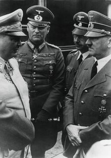 Adolf Hitler at his headquarters with senior Nazis on his 52nd birthday, 20 April 1941
