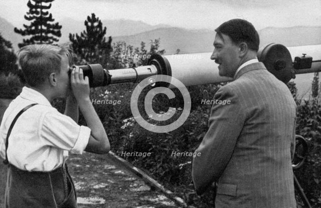 Adolf Hitler at his residence in Obersalzberg, Bavaria, Germany, 1936. Artist: Unknown
