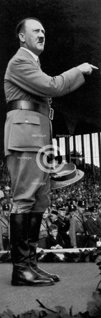 Adolf Hitler at the Nuremberg Rally, Germany, 1935. Artist: Unknown