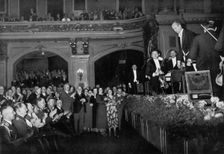 Adolf Hitler attending a concert, Berlin, Germany, 1936