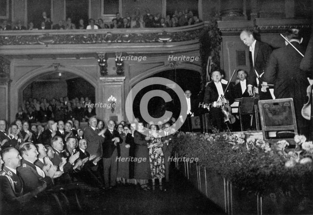 Adolf Hitler attending a concert, Berlin, Germany, 1936. Artist: Unknown