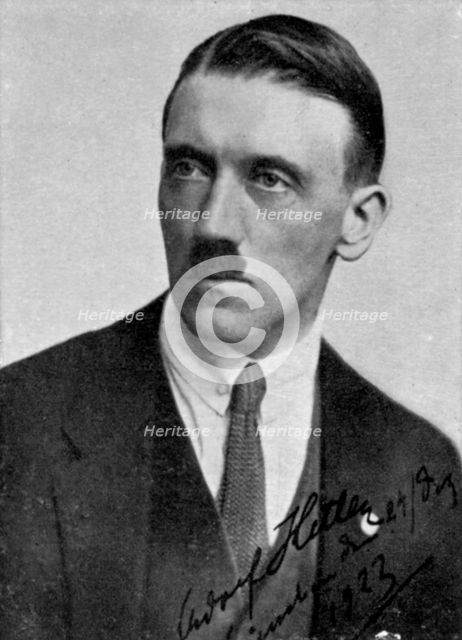 Adolf Hitler, Austrian born dictator of Nazi Germany, 1923. Artist: Unknown