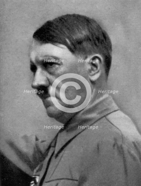 Adolf Hitler, Austrian born dictator of Nazi Germany, 1938. Artist: Unknown
