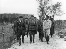 Adolf Hitler and General Wilhelm Keitel inspecting the Maginot Line, France, 1940
