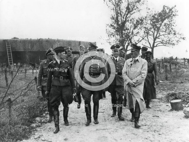 Adolf Hitler and General Wilhelm Keitel inspecting the Maginot Line, France, 1940. Artist: Unknown