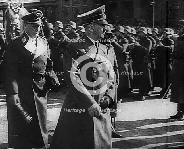 Adolf Hitler and Hermann Goering Inspecting German Soldiers, 1941. Creator: British Pathe Ltd.
