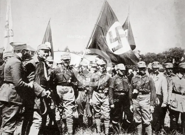 Adolf Hitler and members of the SA at the Weimar rallies, Germany, 3rd-4th July, 1926. Creator: Unknown.
