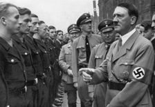 Adolf Hitler and Robert Ley, head of the German Labour Front, Nuremberg, Germany, 1935