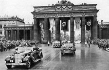 Adolf Hitler, Brandenburg Gate, Games of the XI Olympiad, Berlin, 1936