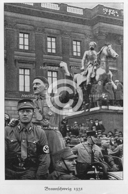 Adolf Hitler, Brunswick, Germany, 1931. Artist: Unknown