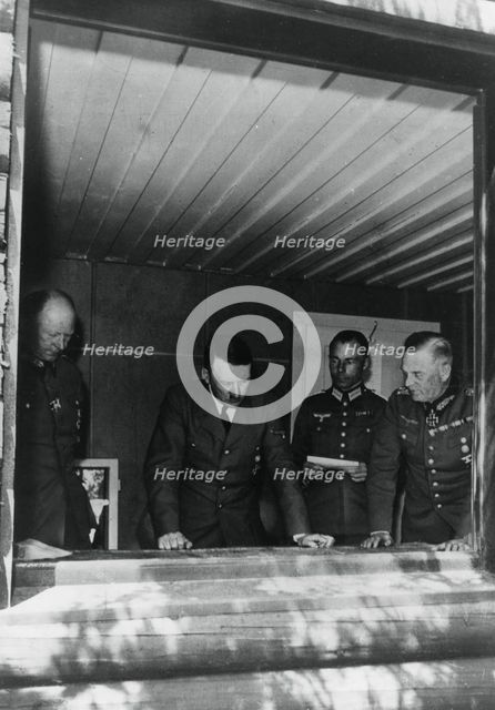 Adolf Hitler during the invasion of France, World War II, 1940. Artist: Unknown