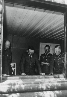 Adolf Hitler during the invasion of France, World War II, 1940