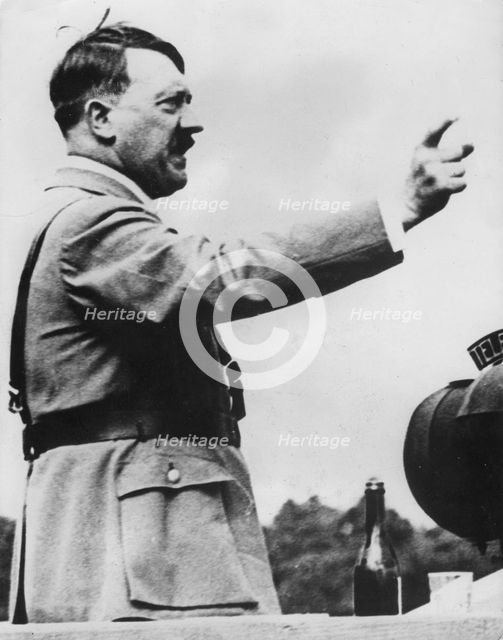 Adolf Hitler, German Nazi dictator, making a speech in Berlin, Germany, c1933-1945. Artist: Unknown