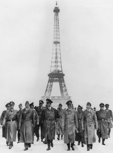 Adolf Hitler, German Nazi dictator, inspecting occupied Paris, France, 1940. Creator: Unknown