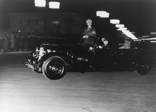 Adolf Hitler, German Nazi dictator, parading in a car, Berlin, Germany, c1930s