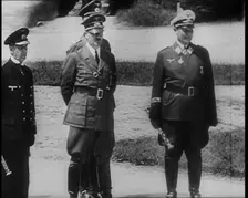 Adolf Hitler, Hermann Goering and Two German Officers Looking Out to Sea, 1940. Creator: British Pathe Ltd