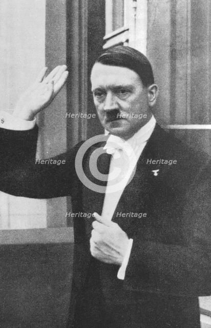 Adolf Hitler in evening dress, c1930s. Artist: Unknown