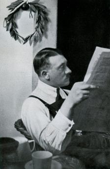 Adolf Hitler in his cell in the Landsberg fortress, Bavaria, Germany, 1924